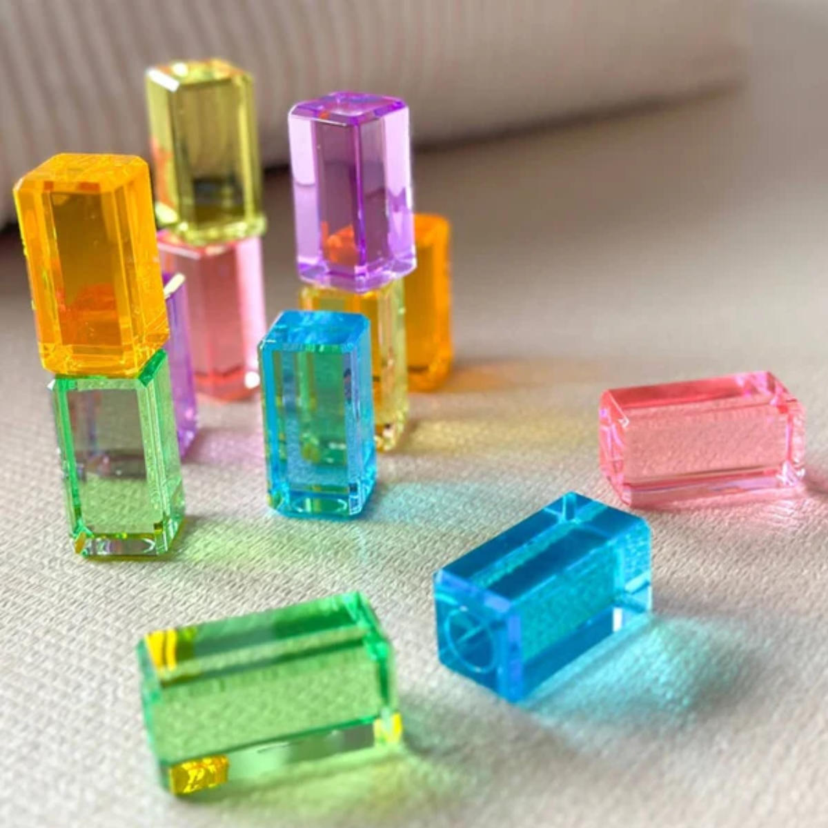 Bauspiel Lichtbouwquaders Pastel