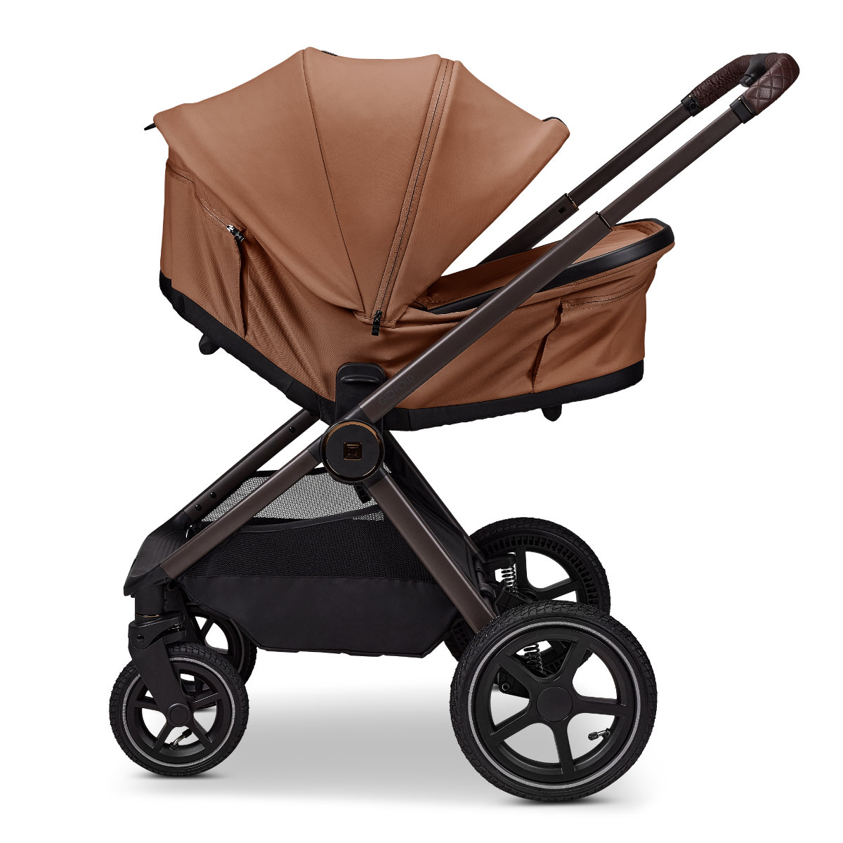 Moon Gio Fold Air Kinderwagen 2026 in Bruin - Zijaanzicht