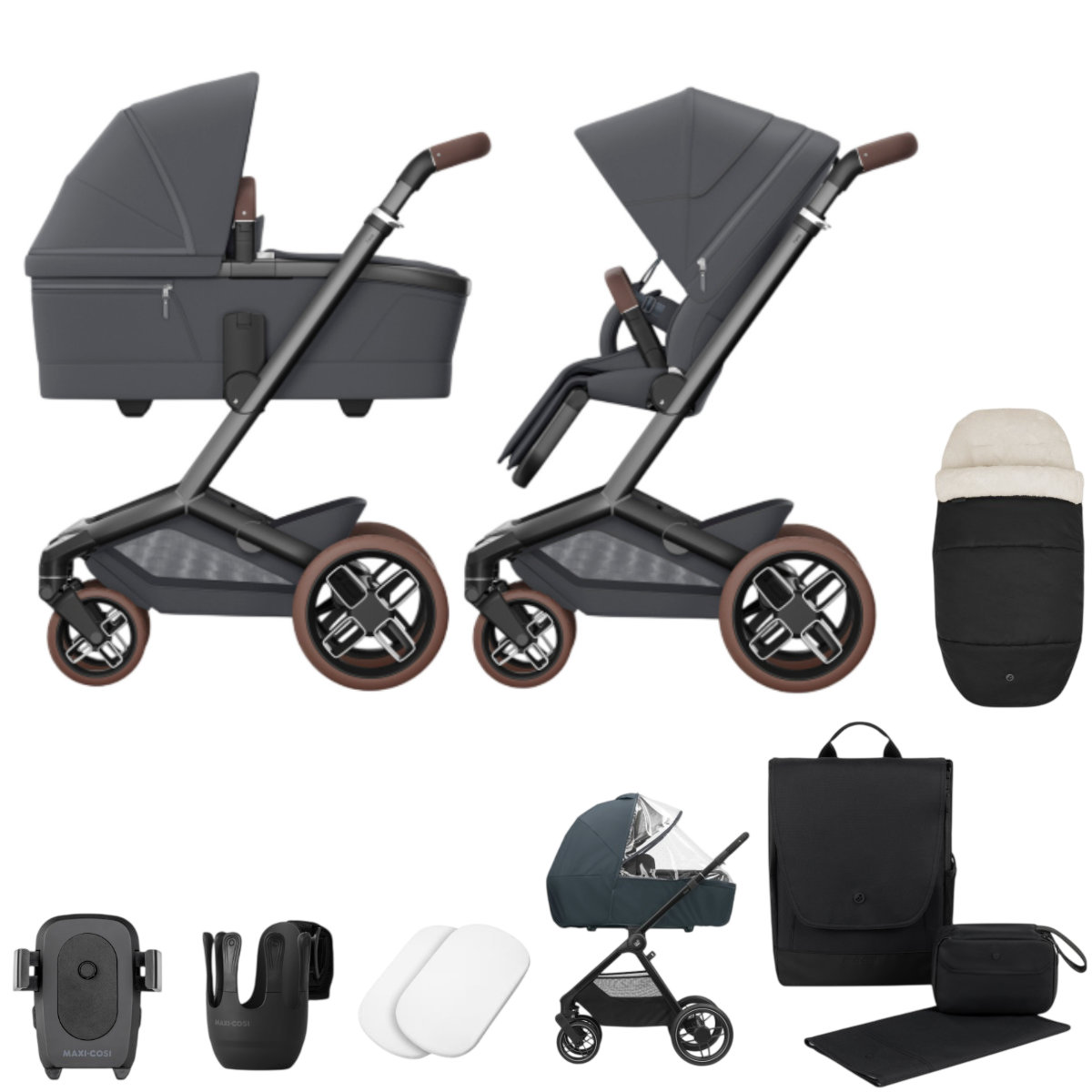 Maxi Cosi Fame Kinderwagen Set + Accessoires