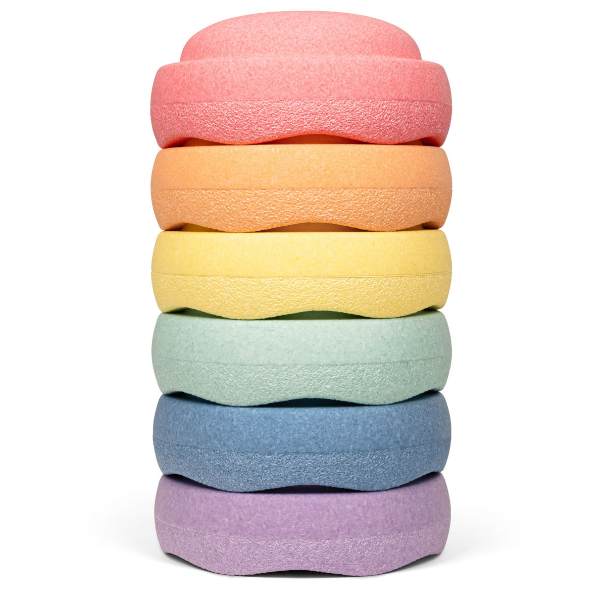 Stapelstein Set Rainbow Pastel 6 stuks