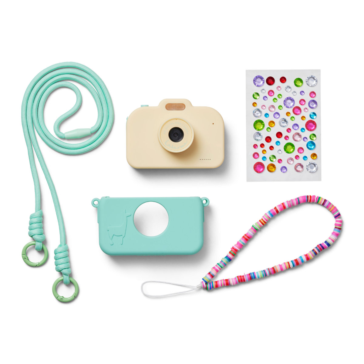 Lalarma Camera Set met siliconen hoes, sieradendoos, hanger & stickervel