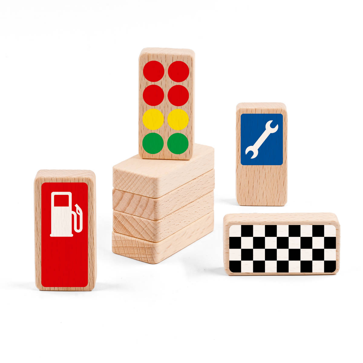 Waytoplay Roadblocks – Accessoires voor flexibele speelwegen (Traffic Signs | Race Signs | Airport Signs)
