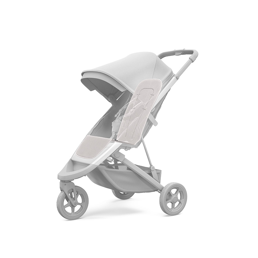 Thule ademende zomer zitvoering voor kinderwagen 11200343 in grijs - schuine aanzicht