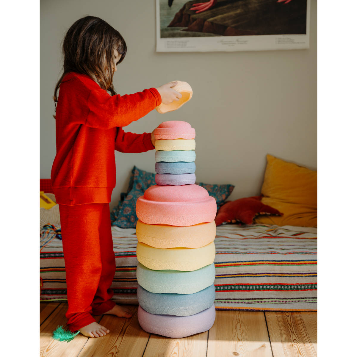 Stapelstein Mini Rainbow Pastel 6 stuks