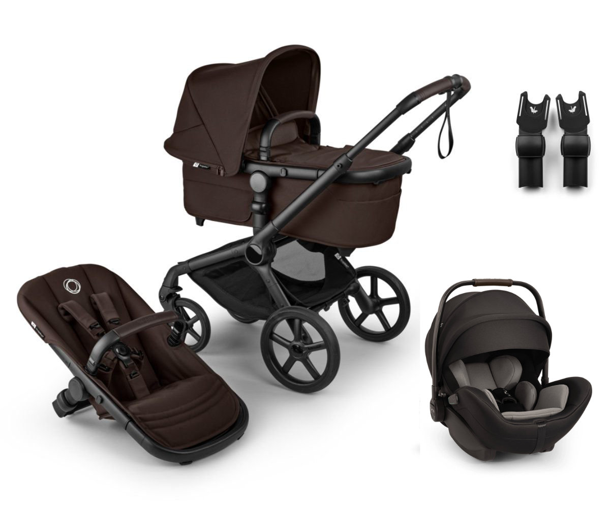 Bugaboo Fox 5 Renew Kinderwagen Set in Bruin - Schuine Aanblik