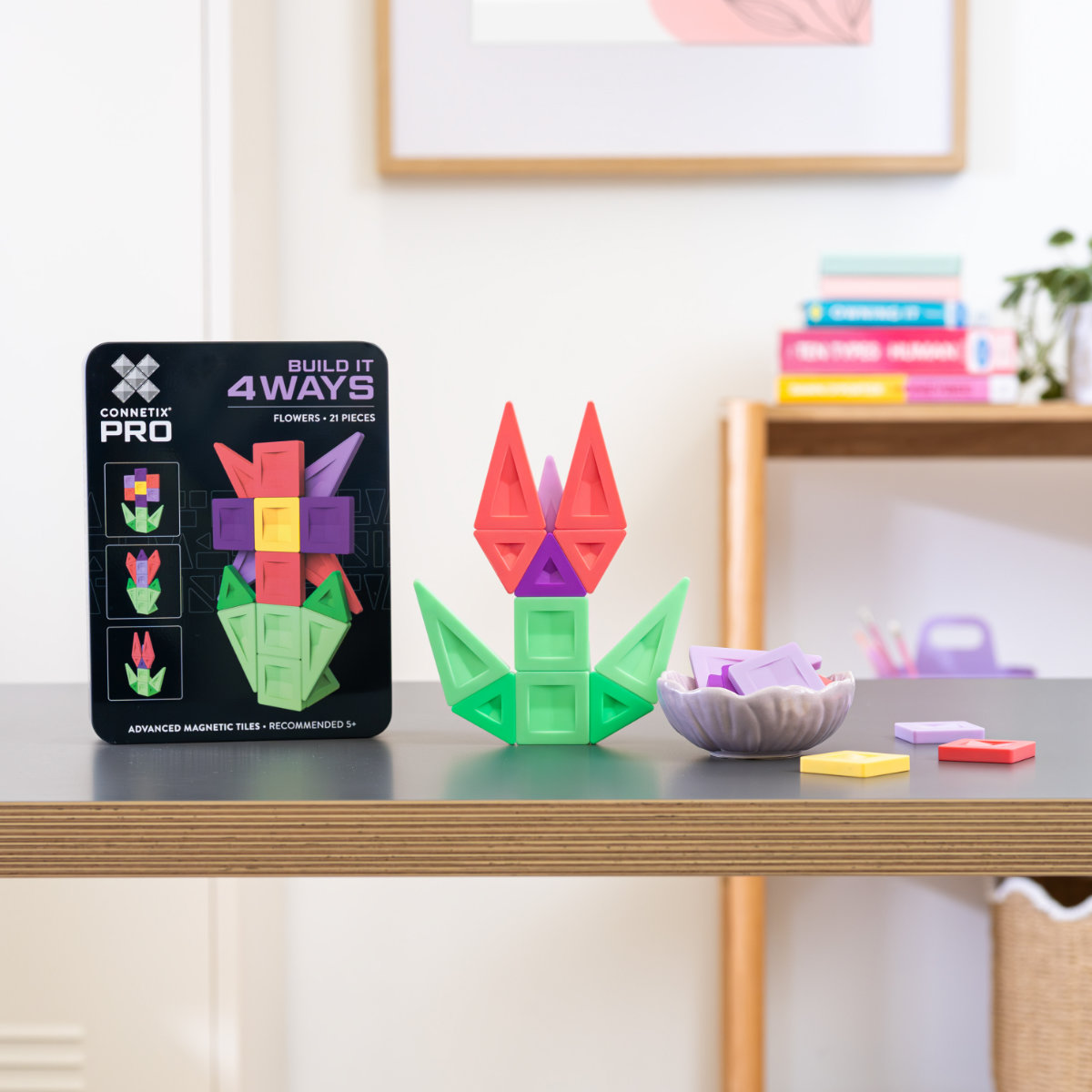 Connetix PRO Magnetische Tegels – Flowers Pack – 21-delig