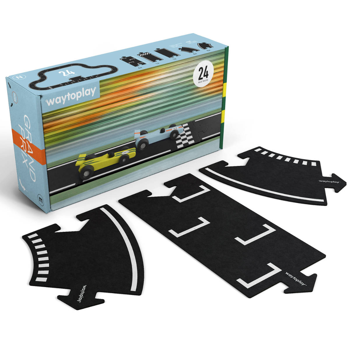 Waytoplay Grand Prix Large Race Track – Flexibele speelweg voor kinderen (24-delig)