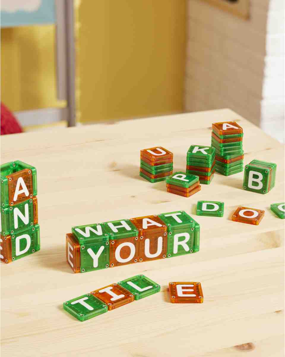 MAGNA-TILES microMAGS LEARN Letters