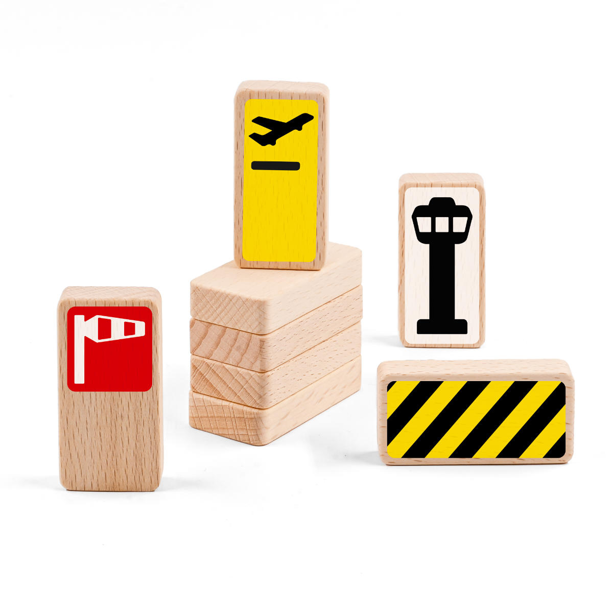 Waytoplay Roadblocks – Accessoires voor flexibele speelwegen (Traffic Signs | Race Signs | Airport Signs)