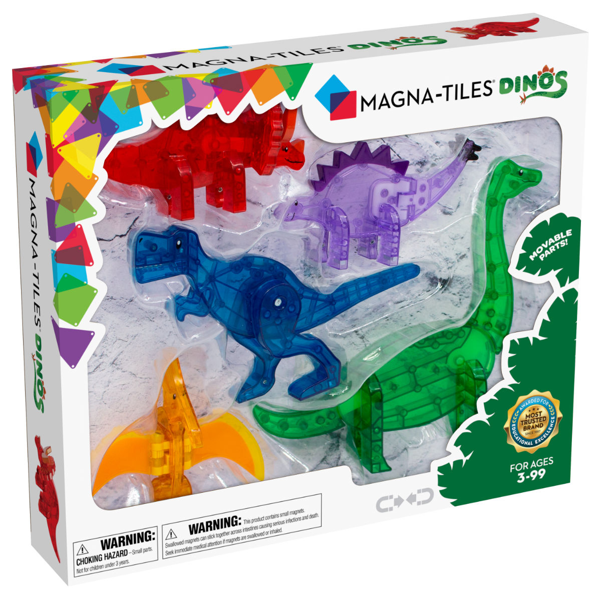 Magna-Tiles Dinosauriërs – 5-delig