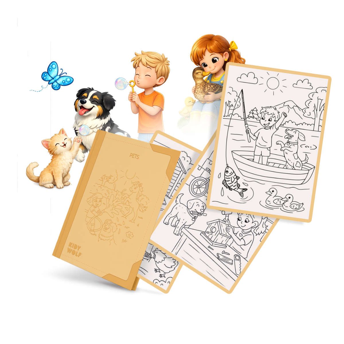 Kidywolf Navulset voor Kidydraw Pad