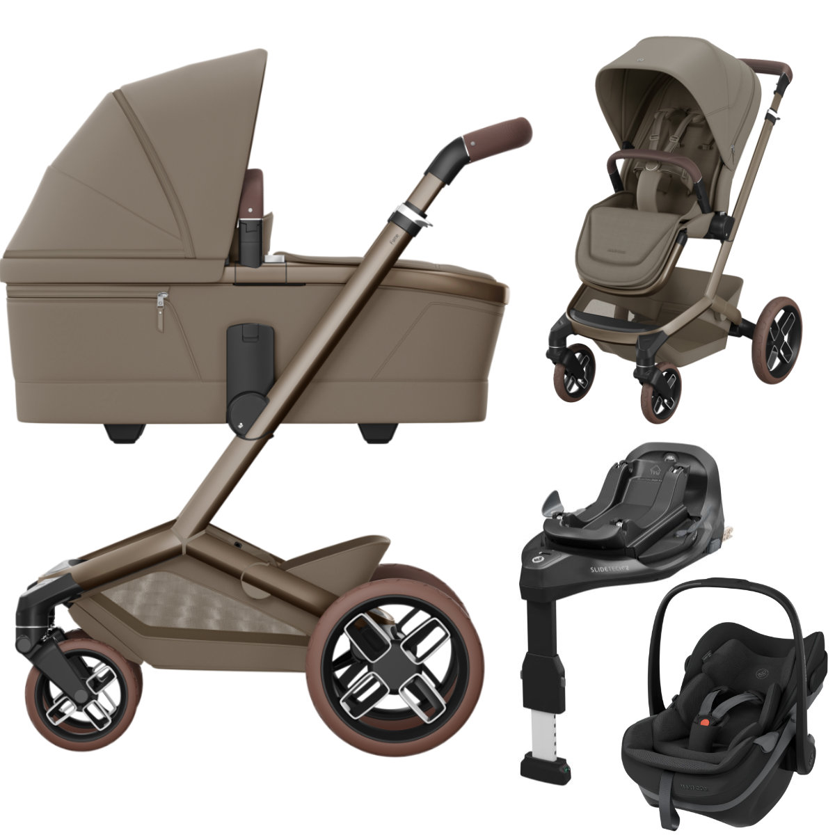 Maxi Cosi Fame Kinderwagen Set 3-in-1 incl. Maxi Cosi Pebble Slide Pro i-Size Autostoel
