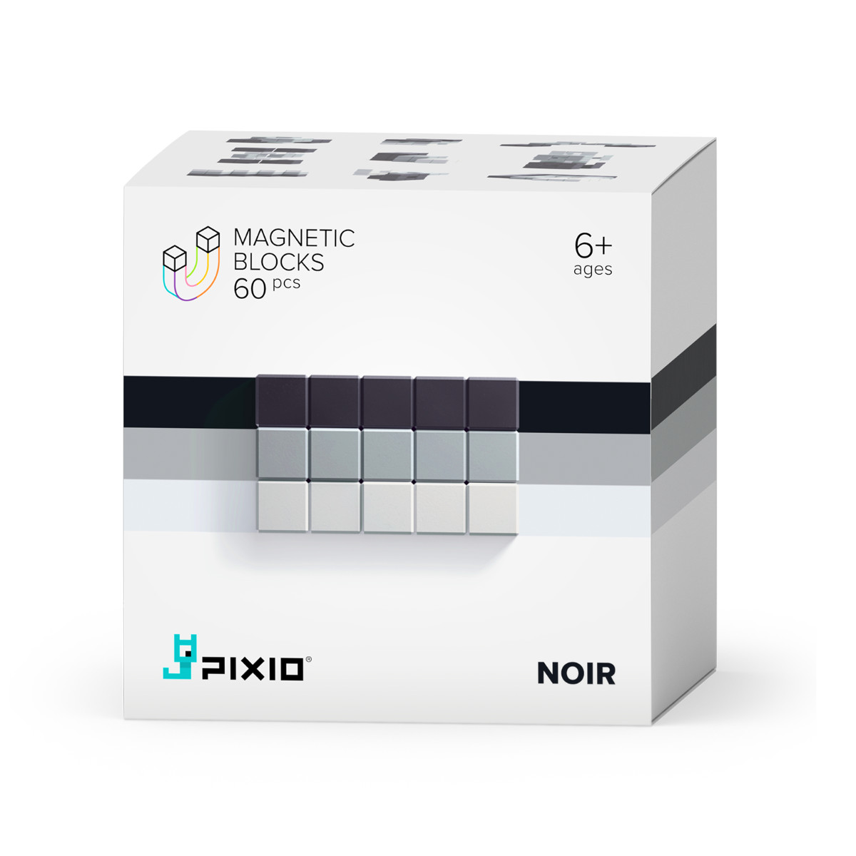 PIXIO Magnetische Bouwstenen Abstract Noir 60 stuks