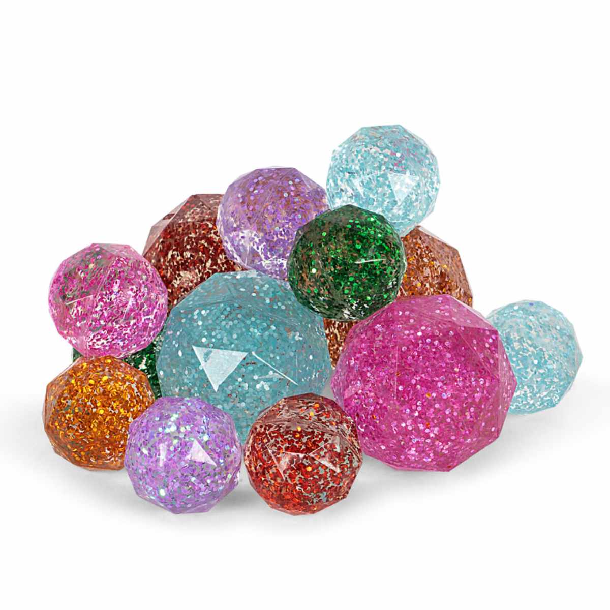 Konges Sløjd Star Stuiterballen Set met Glitter, 14-delig