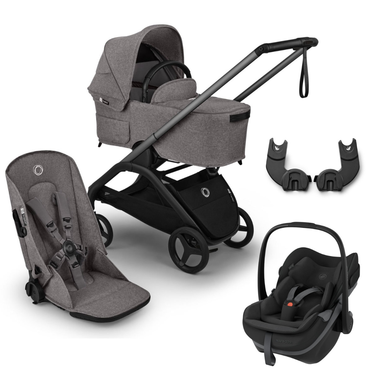 Bugaboo Dragonfly Plus 3-in-1 kinderwagenset incl. Maxi-Cosi Pebble Slide Pro i-Size baby-autostoel