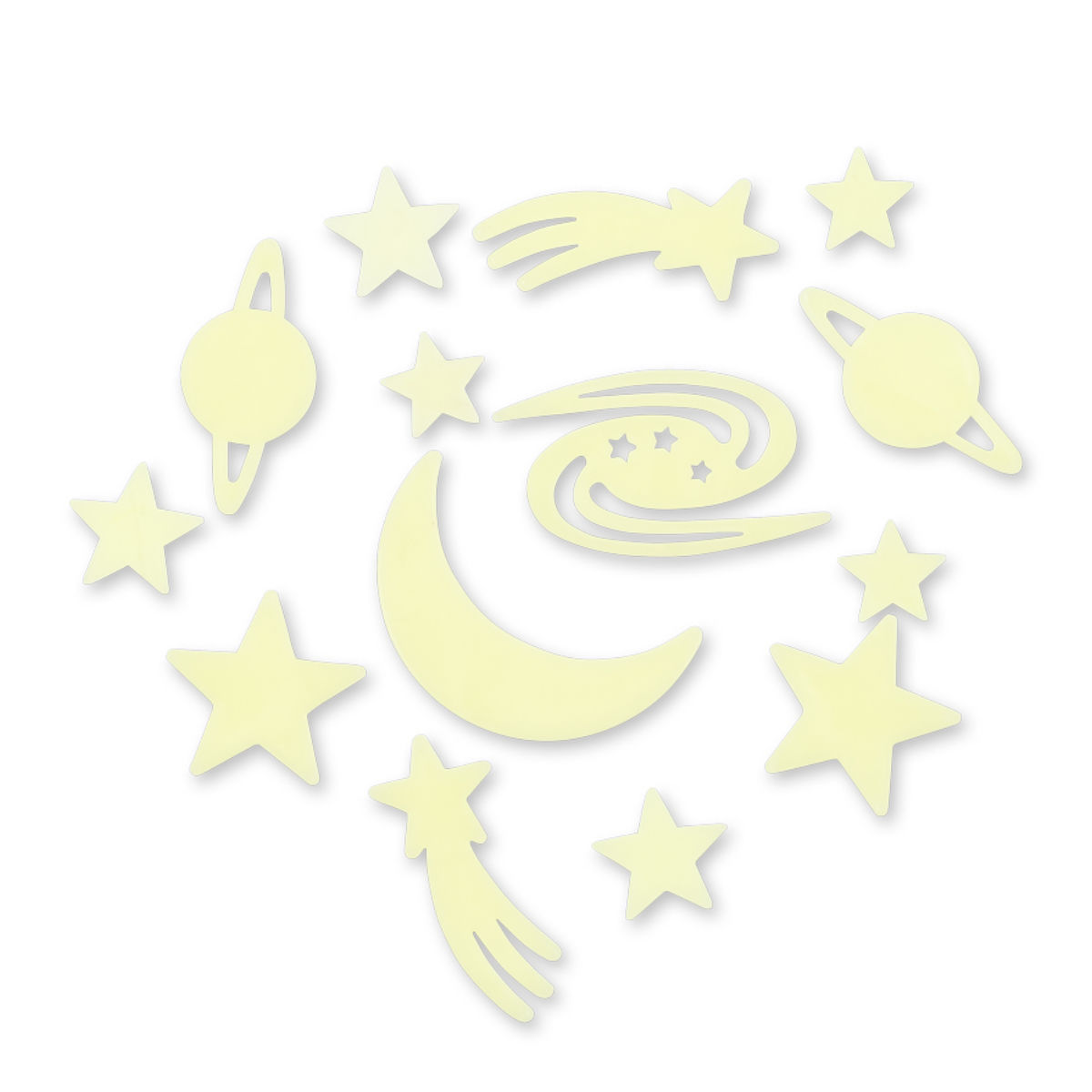 Konges Sløjd Glow-in-the-Dark Muurstickers voor de Kinderkamer – 14 Stuks