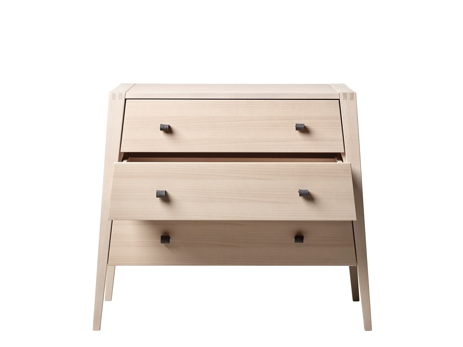 Leander Linea Kommode, 3 Schubladen inkl. Filzgriffe