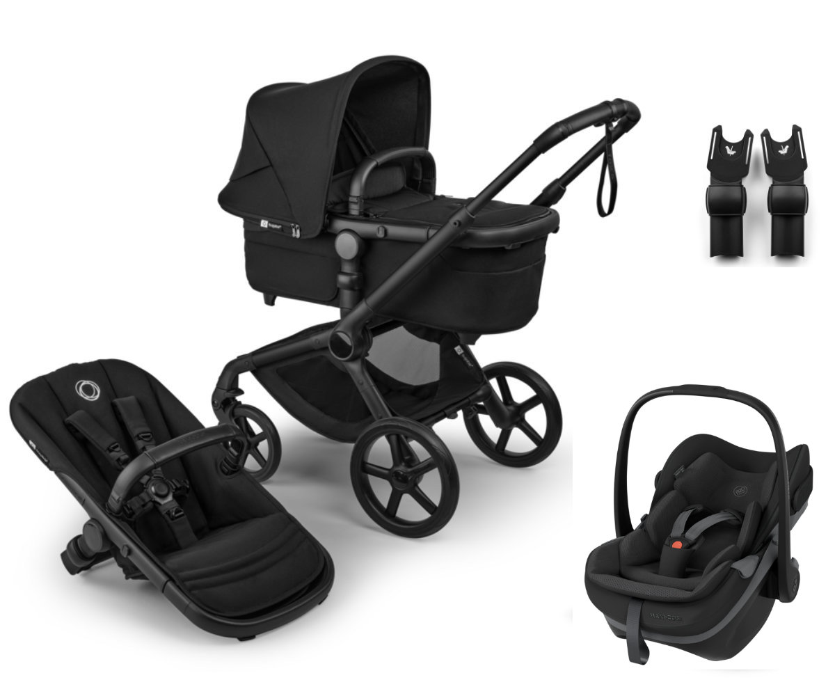 Bugaboo Kinderwagen Compleet Set in Zwart - Schuine Aanblik