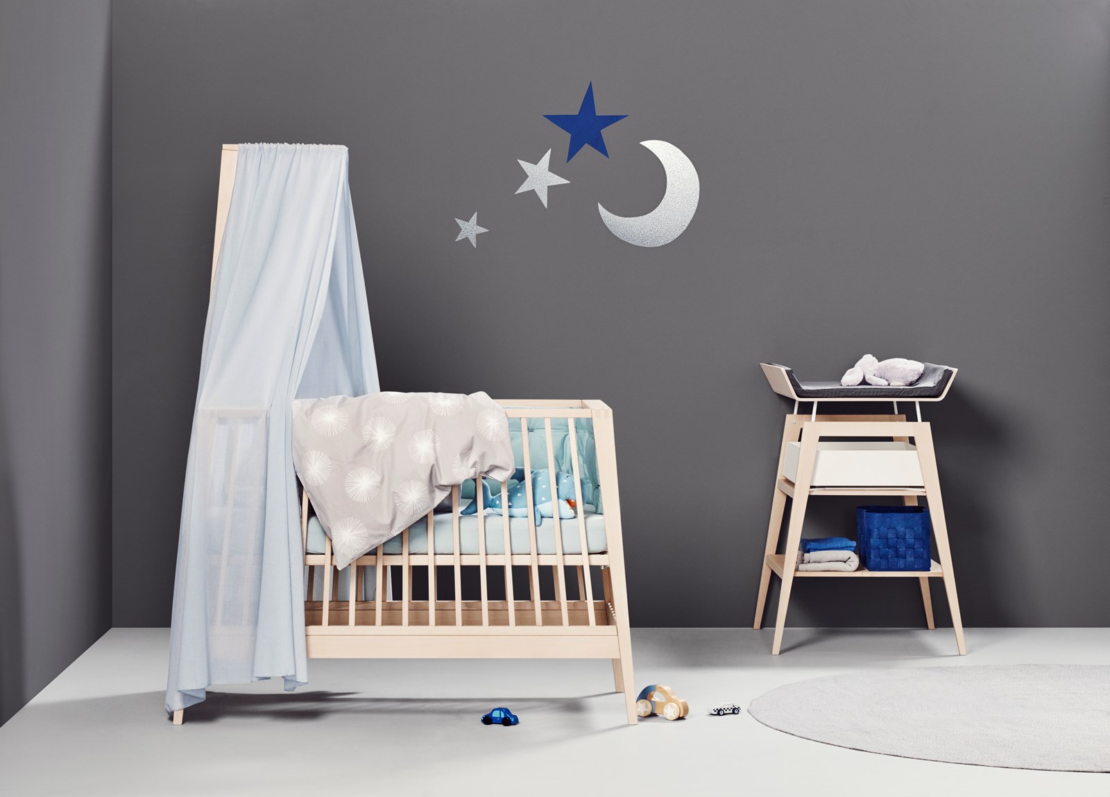 Leander Linea Babybett oh Matratze
