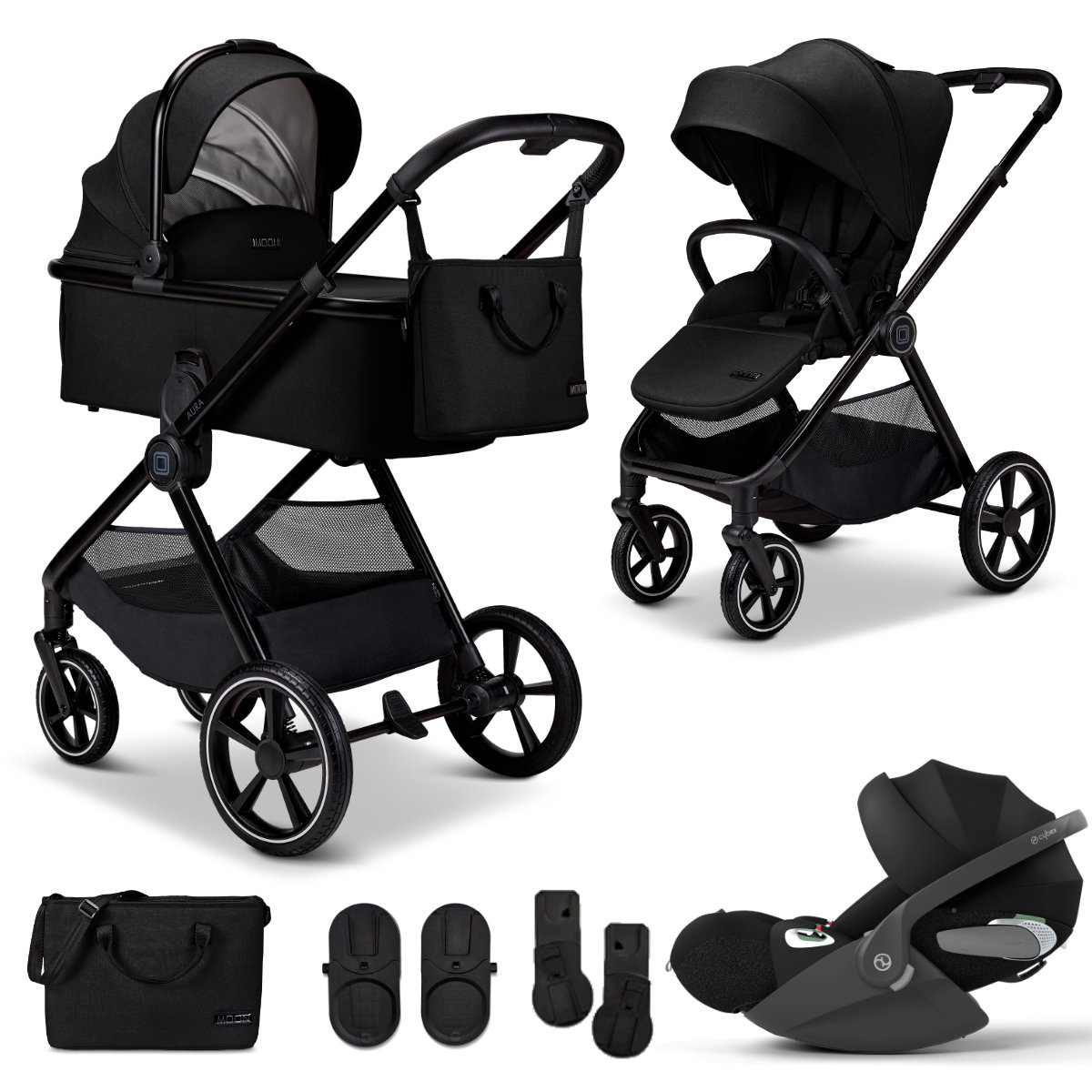 Moon Aura Kinderwagen Set 3 in 1 inclusief Cybex Cloud T i-Size Babystoeltje 2026