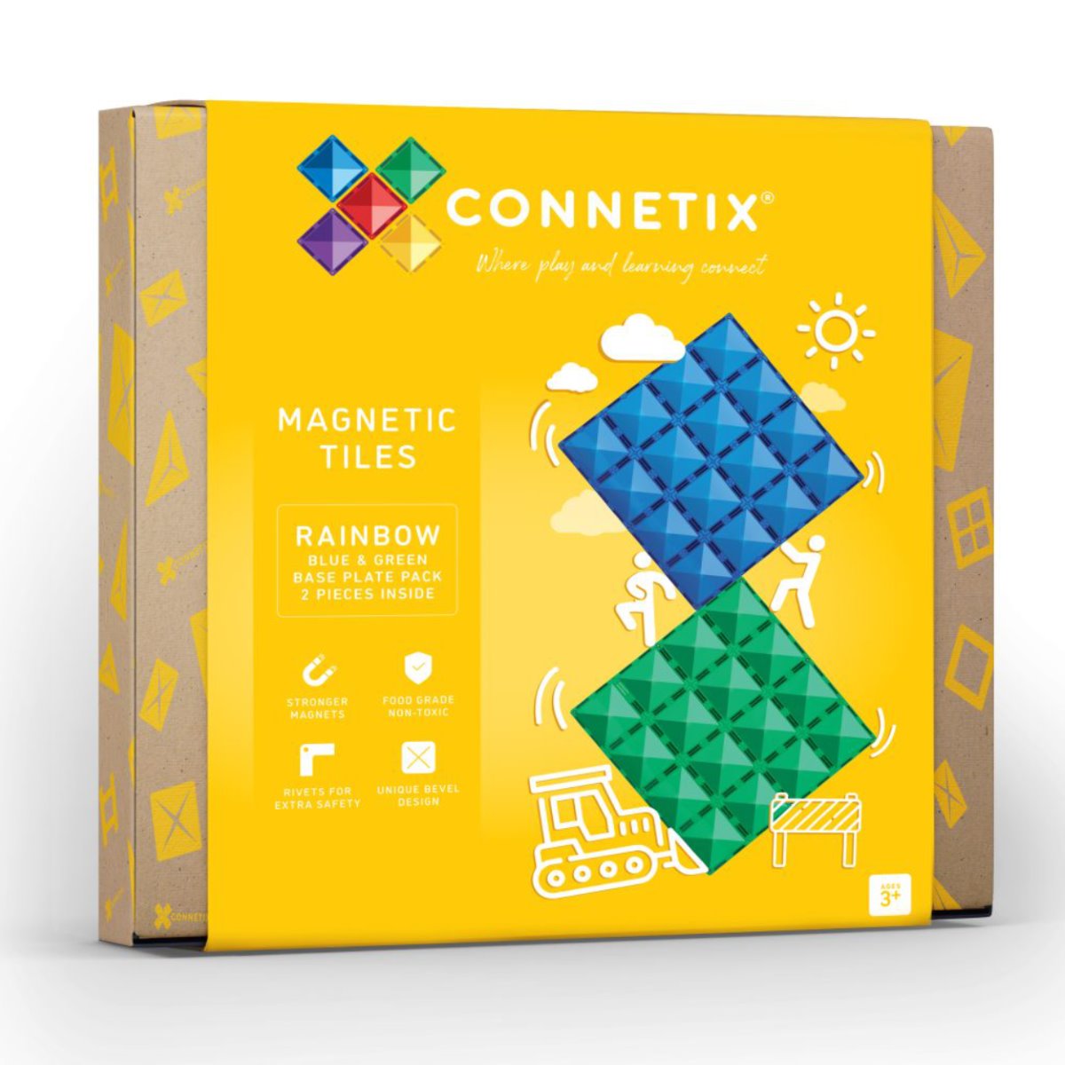 Connetix magnetische speelgoed basisplaten | 2 delen