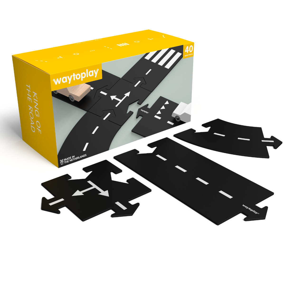 Waytoplay King of the Road Extra Large Set – Flexibele speelweg (40-delig)