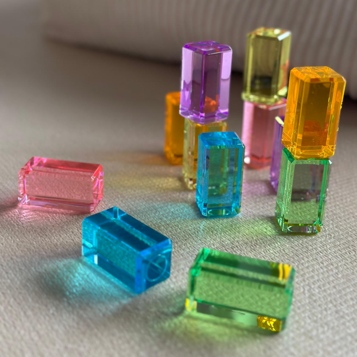 Bauspiel Lichtbouwquaders Pastel