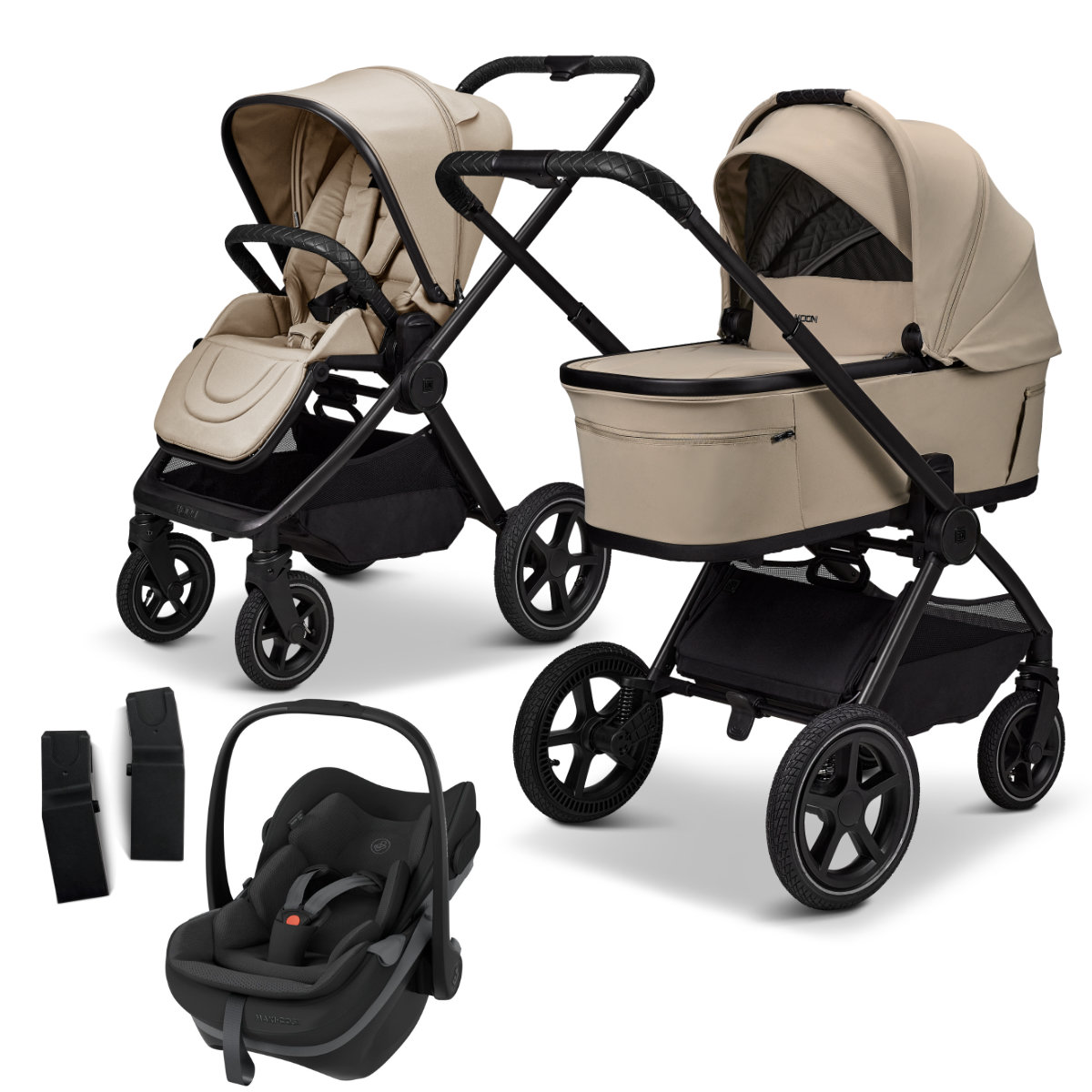 Moon Gio Fold Air 3-in-1 Kinderwagenset incl. Maxi-Cosi Pebble Slide Pro Autostoel