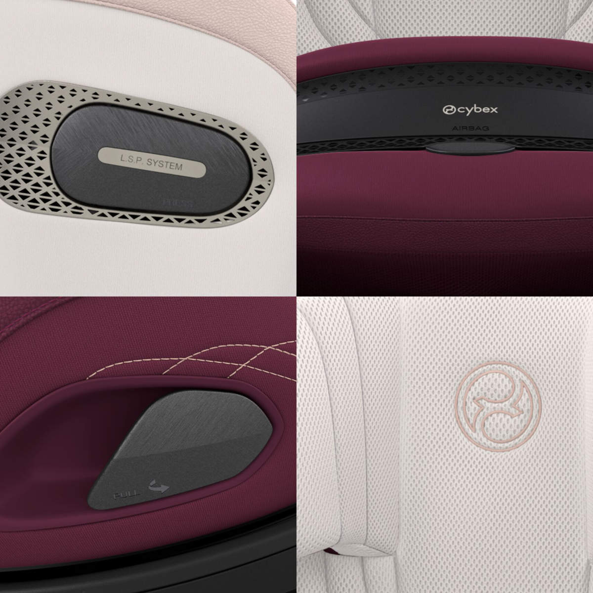 Cybex Anoris Si Airbag i-Size Autostoel (15 Maanden–7 Jaar) met Geïntegreerde ISOFIX-base