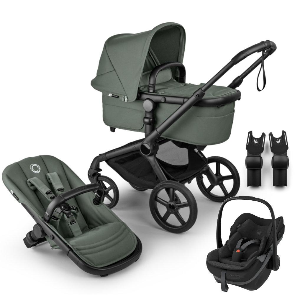 Bugaboo Fox 5 Renew Combi Kinderwagen in Groen - schuine aanzicht