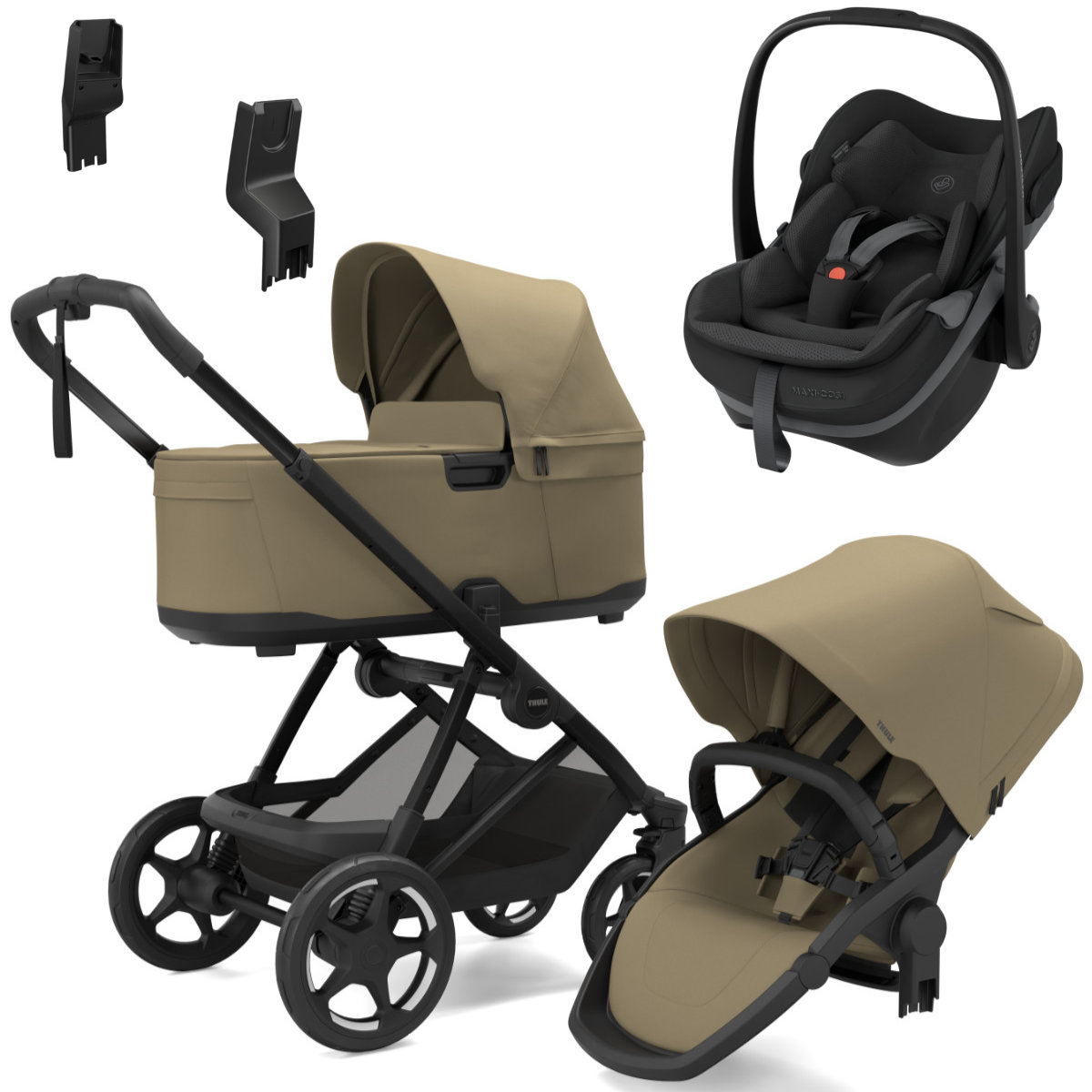 Thule Charm 3-in-1 Kinderwagenset incl. Maxi-Cosi Pebble Slide Pro i-Size Baby-autostoel