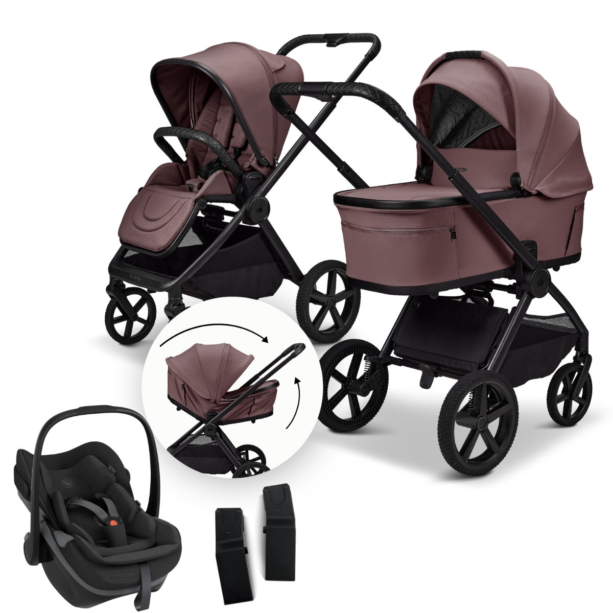 Moon Gio Fold 3-in-1 Kinderwagenset incl. Maxi-Cosi Pebble Slide Pro Autostoel