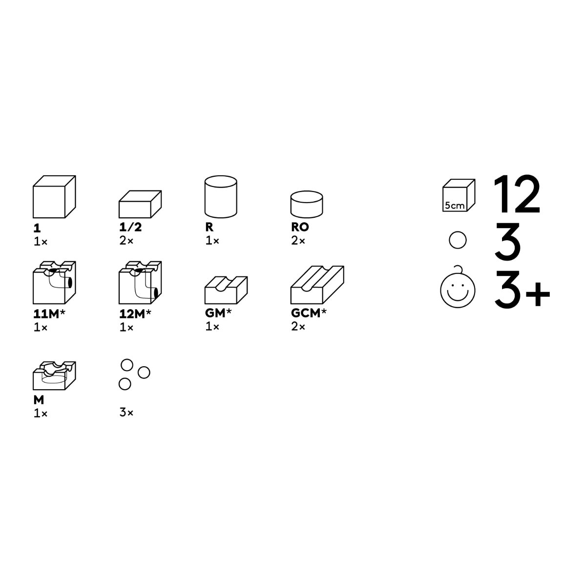 CUBORO Knikkerbaan Extra Set – Uitbreidingssets in verschillende uitvoeringen