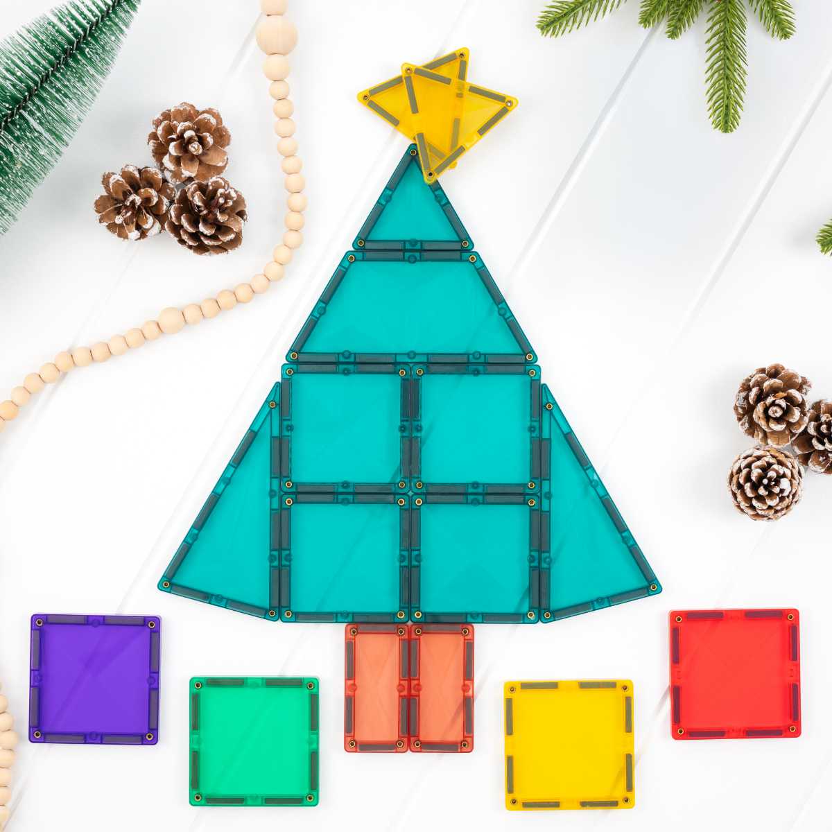 Connetix Magnetische Bouwtegels Kerstboomset – 16-delig