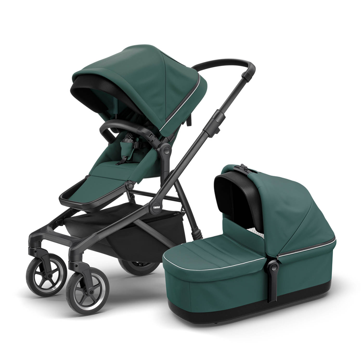 Thule Sleek Kinderwagen Set 3 in 1 incl. Cybex Aton S2 I-Size Autostoeltje