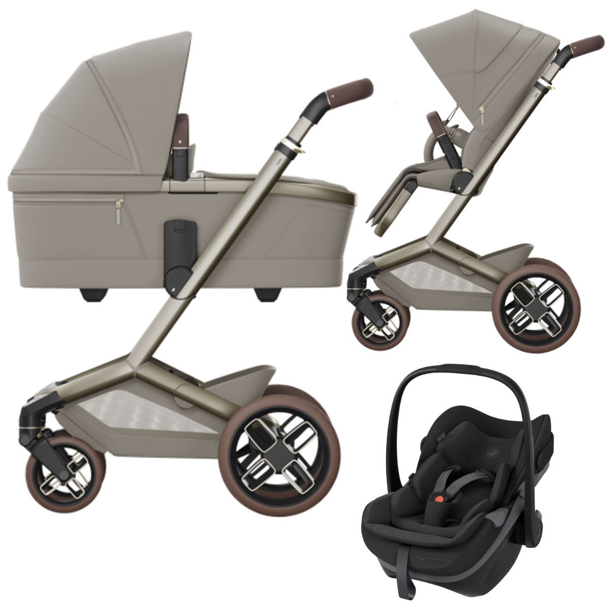 Maxi Cosi Fame Kinderwagen Set 3-in-1 incl. Maxi Cosi Pebble Slide Pro i-Size Autostoel