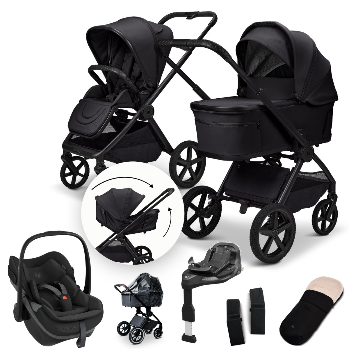 Moon Gio Fold All-in-One Kinderwagenset incl. Autostoel & ISOFIX Base