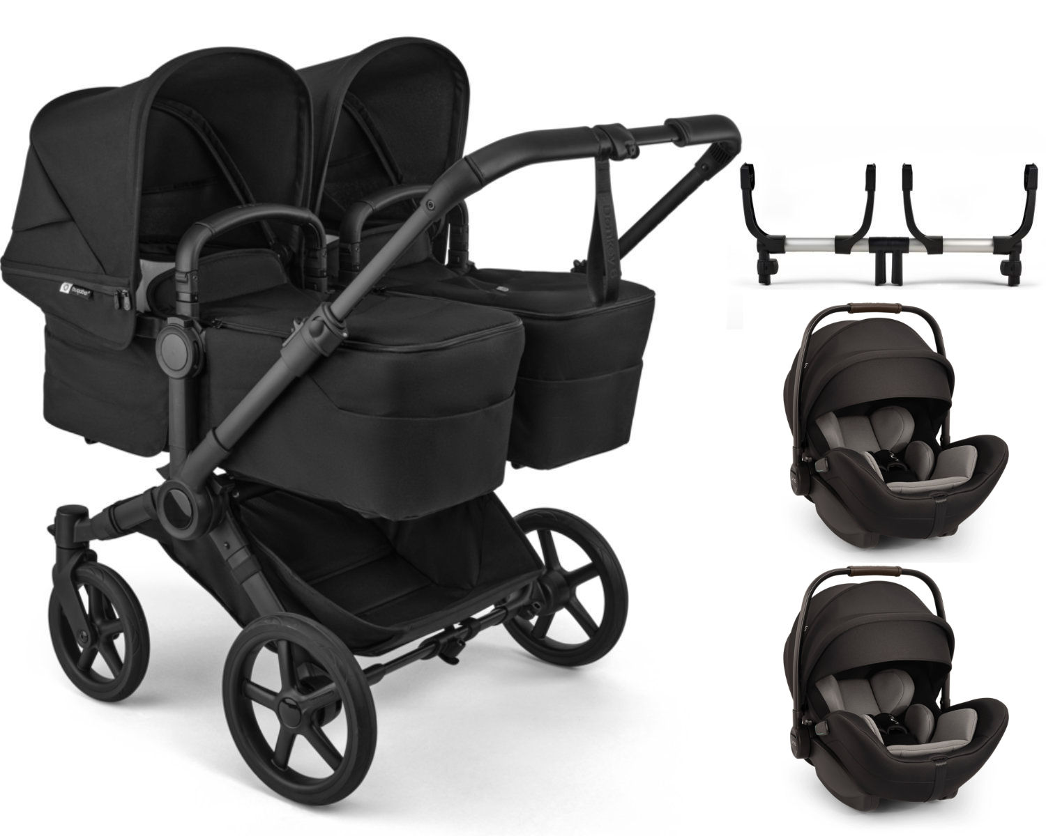 Bugaboo Donkey 6 Twin Kinderwagen Set 3 in 1 incl. Nuna Arra Flex i-Size Autostoel