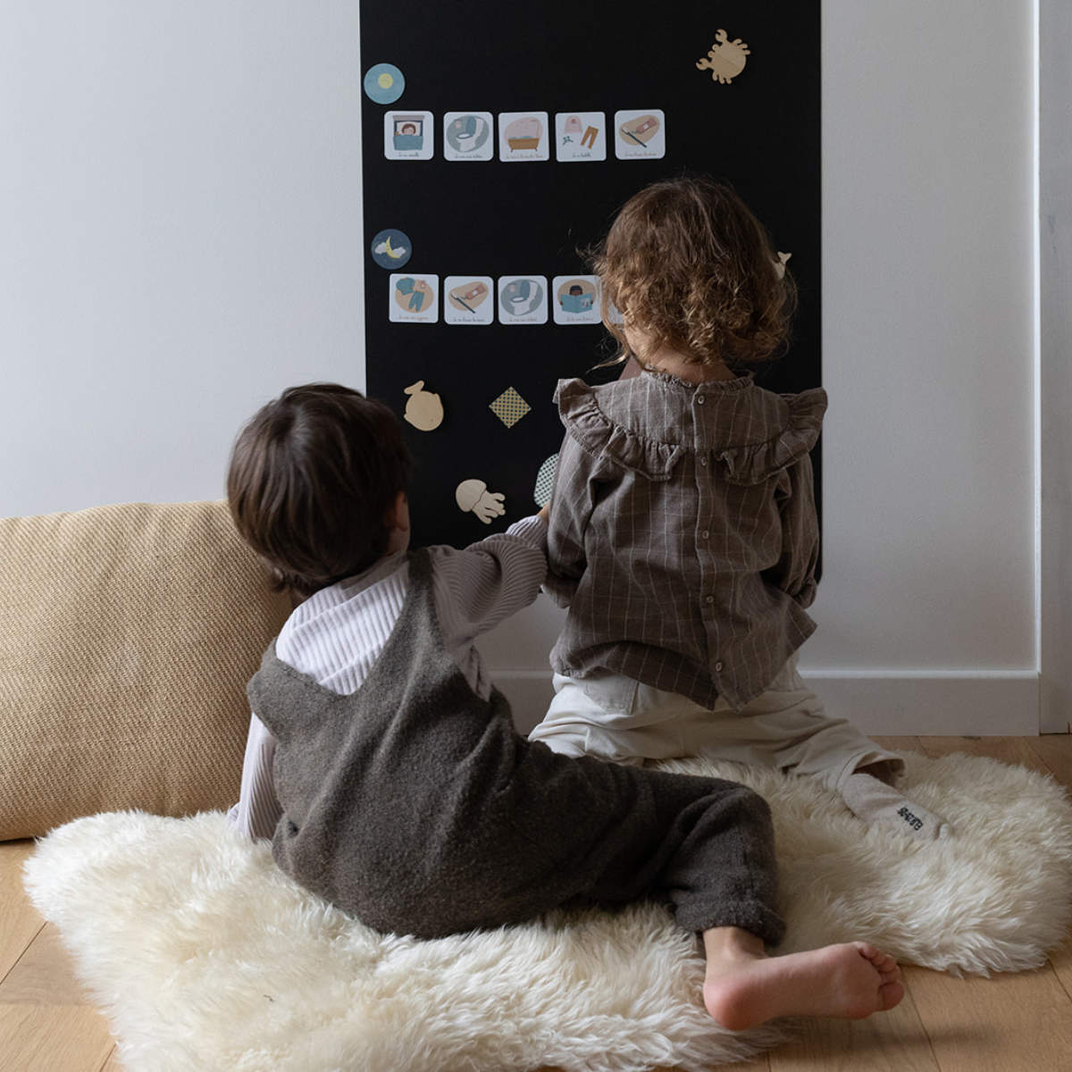 Ferflex Magnetisch Bord incl. 13 Kleurrijke Geometrische Magneten
