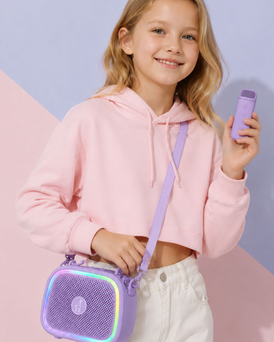 Lalarma Star Karaokeset voor Kinderen – met Licht & 2 Draadloze Microfoons