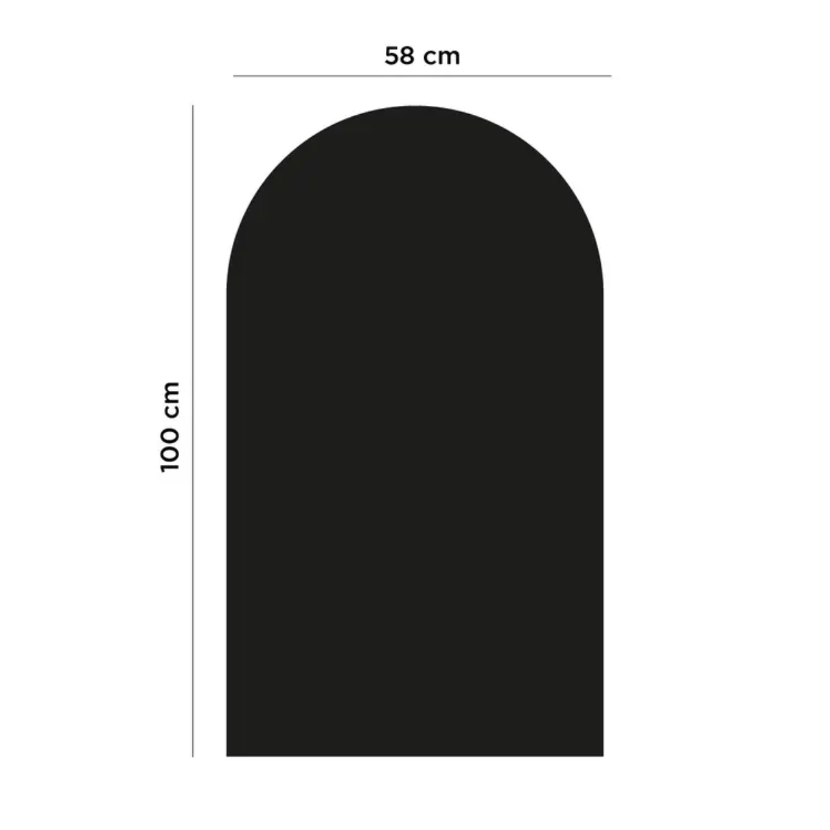 Ferflex magnetisch boogvormig bord 100 x 58 cm