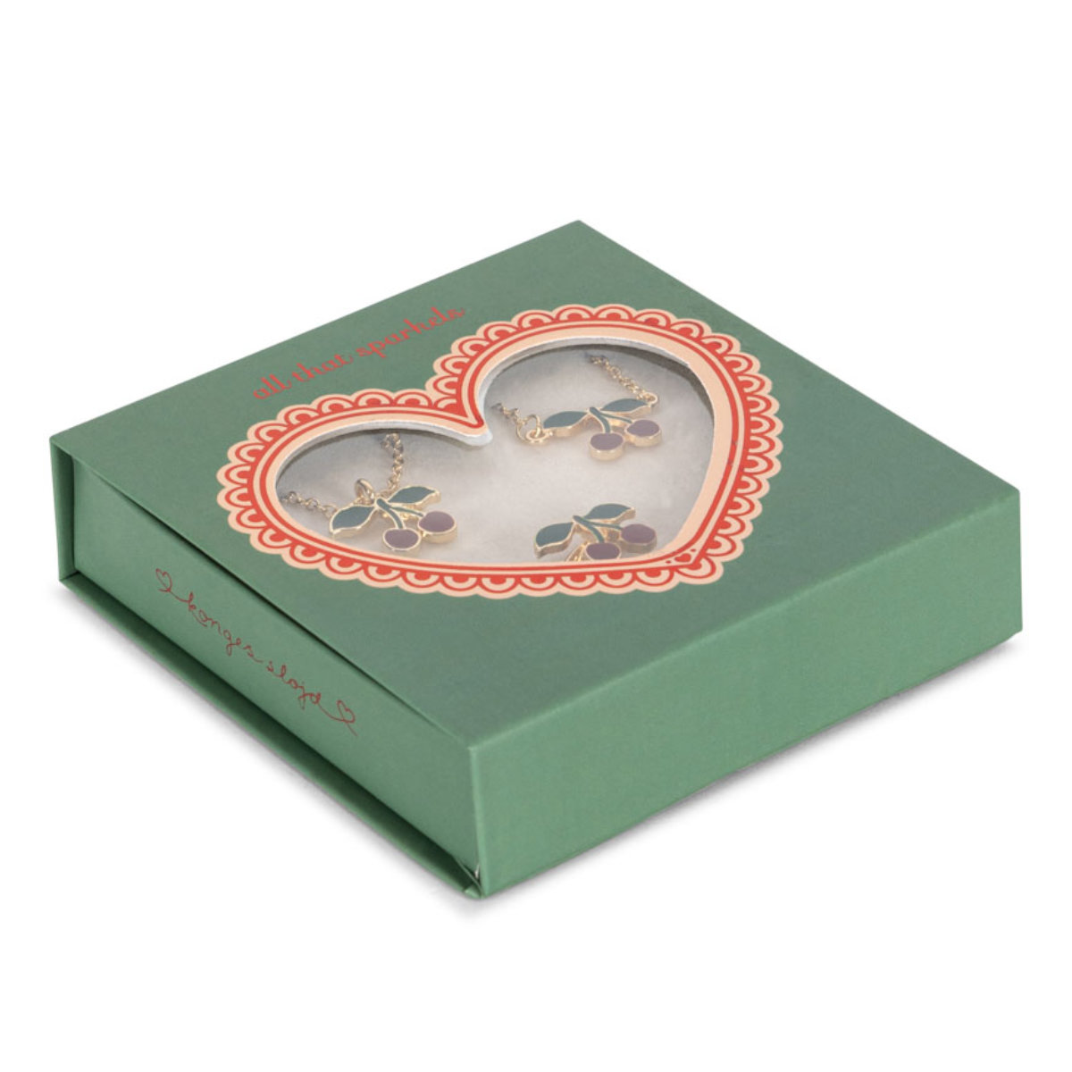 Konges Sløjd Cherry Sieradenset – Ketting, Armband & Ring