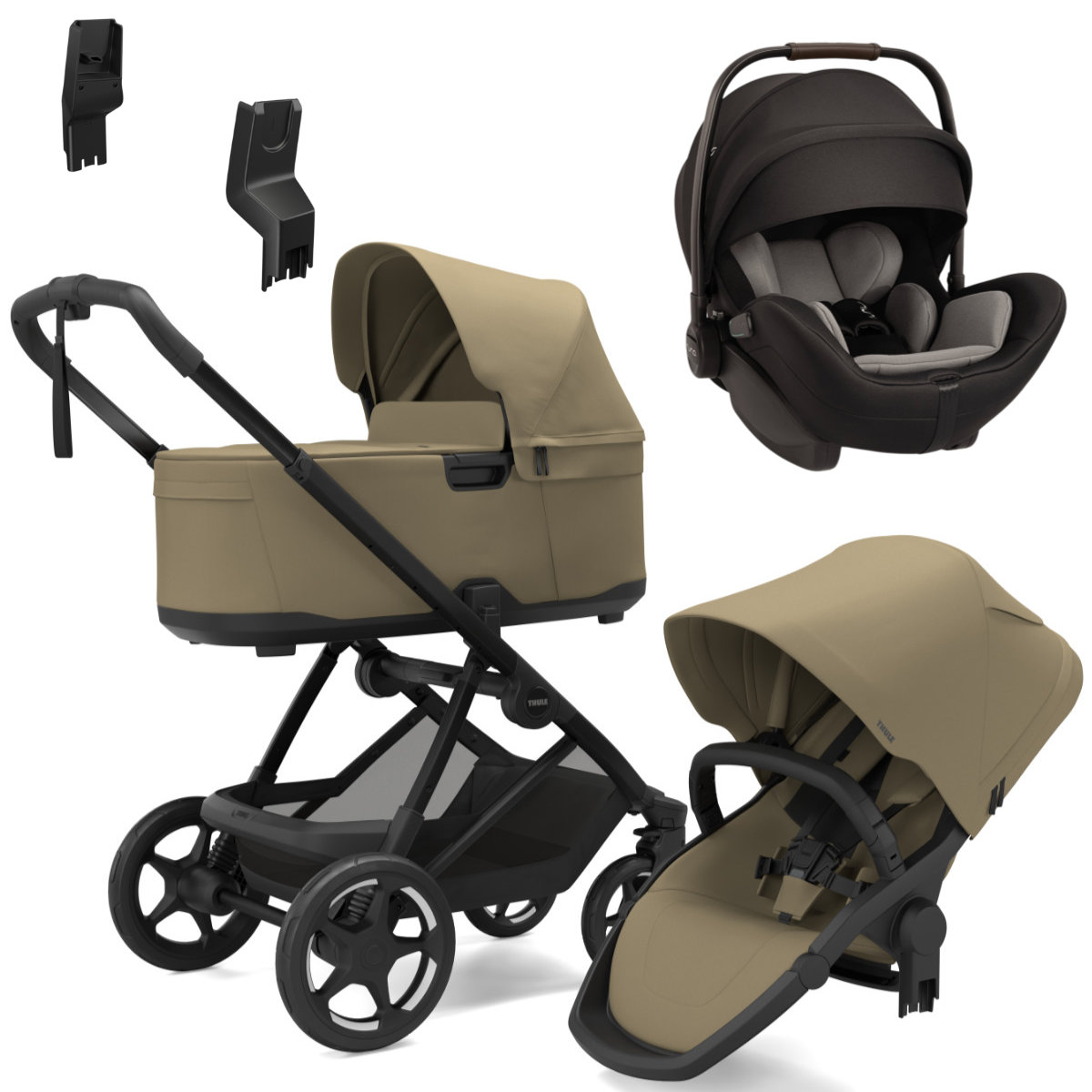 Thule Charm 3-in-1 Kinderwagenset incl. Nuna Arra Flex i-Size Baby-autostoel