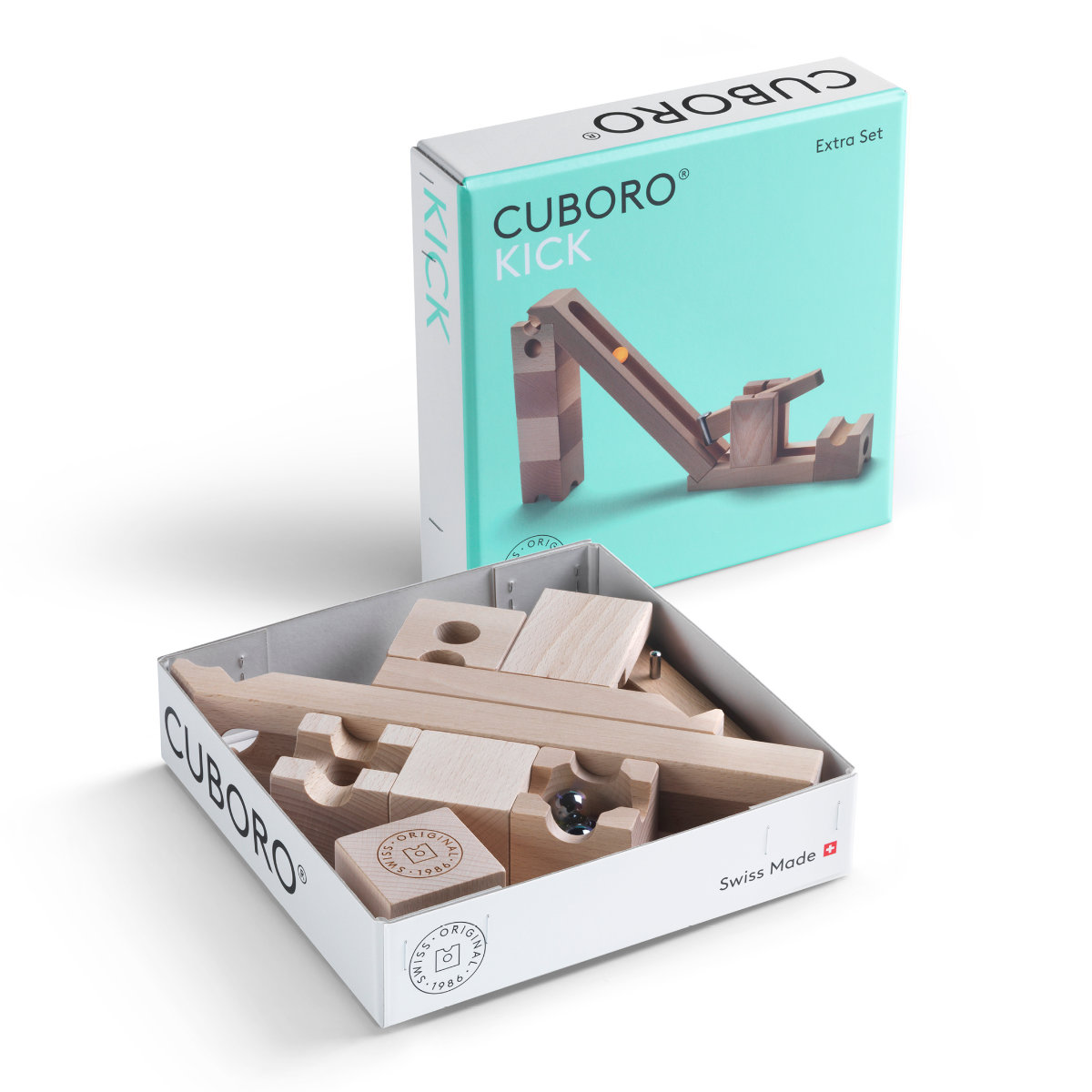 CUBORO Knikkerbaan Extra Set – Uitbreidingssets in verschillende uitvoeringen