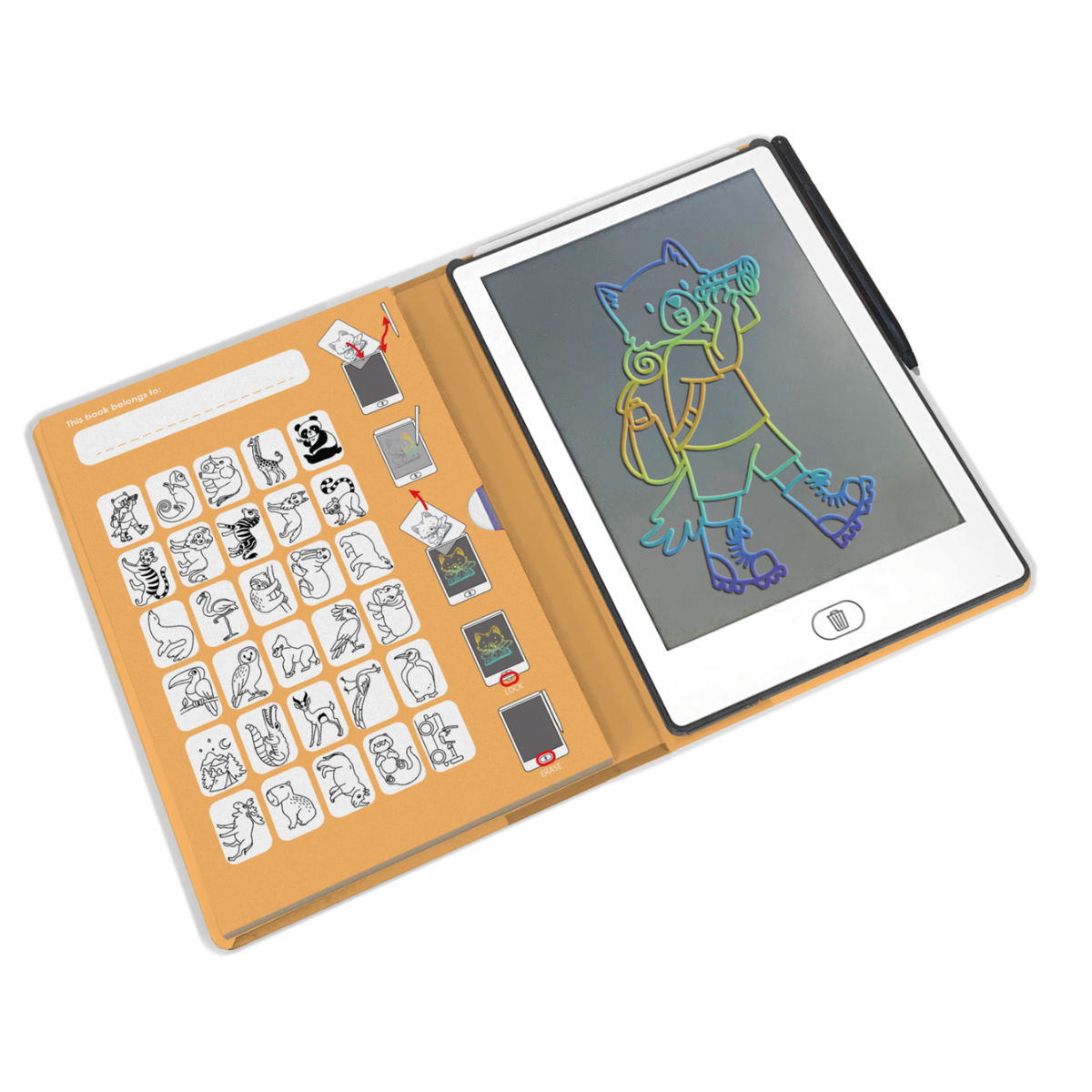 Kidywolf Kidydraw Mini Tekentablet – 30 Tekeningen