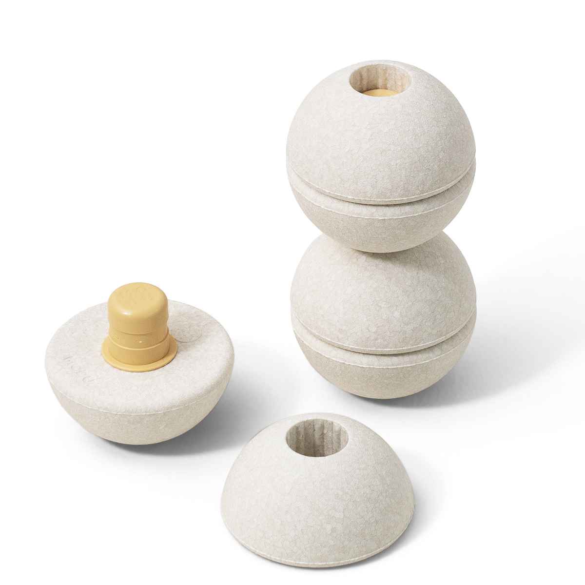 Beige Opbergcontainer Haga - Bovenaanzicht