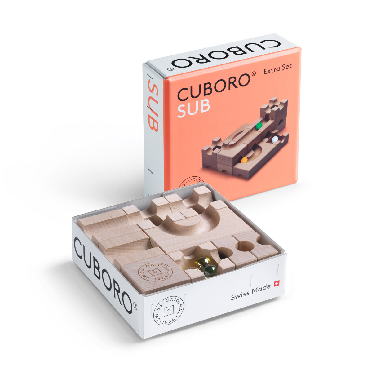 CUBORO Knikkerbaan Extra Set – Uitbreidingssets in verschillende uitvoeringen