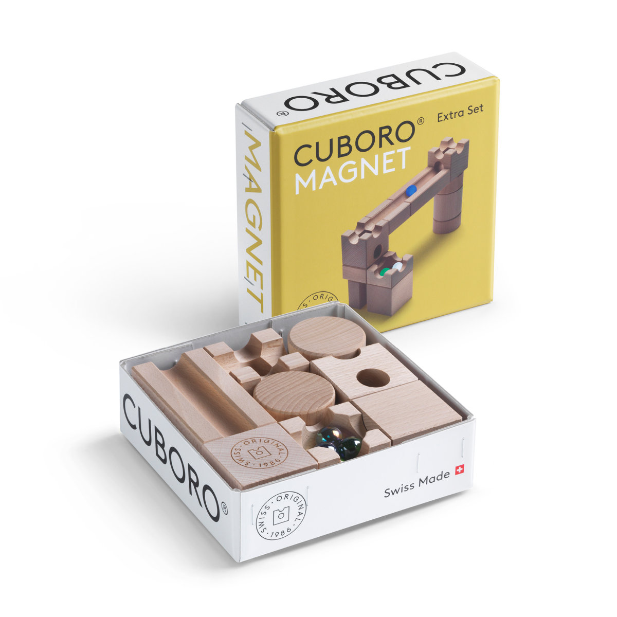 CUBORO Knikkerbaan Extra Set – Uitbreidingssets in verschillende uitvoeringen
