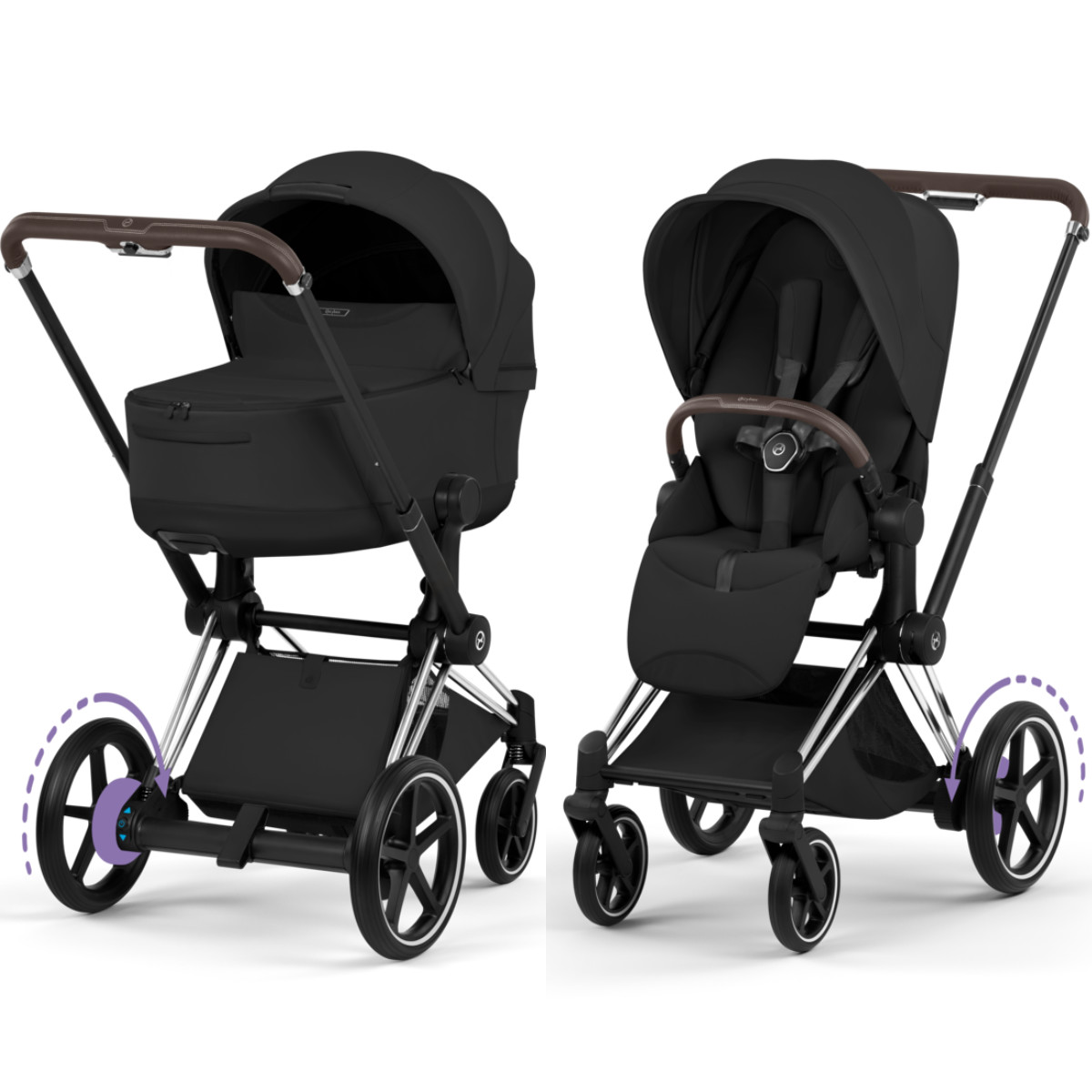 Cybex E-Priam 5 Style Kinderwagen Set 3 in 1 incl. Cloud T i-Size Autostoel