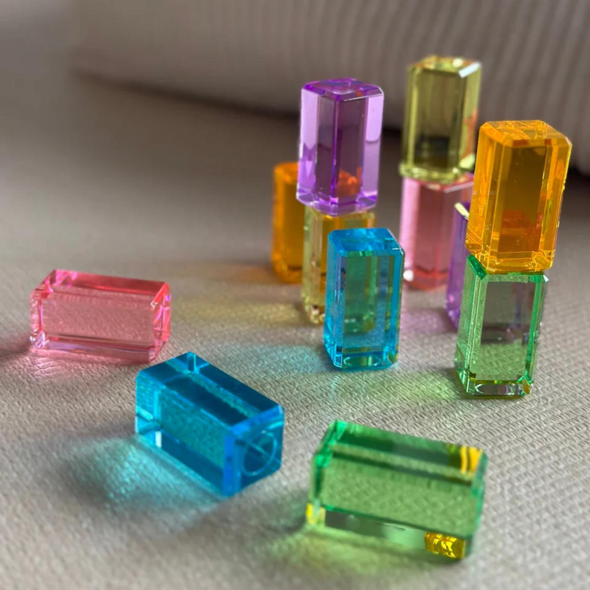 Bauspiel Lichtbouwquaders Pastel